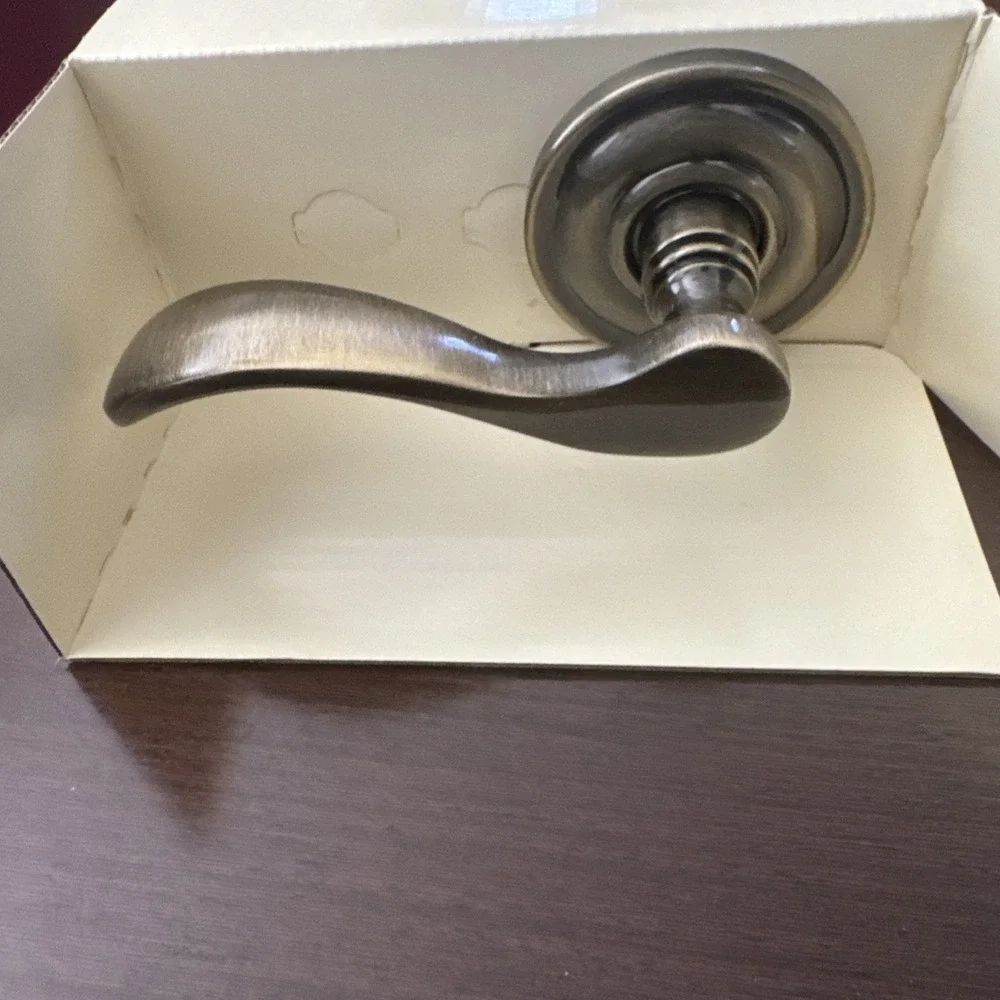 Baldwin Premium Dummy Trim Wave Lever Satin Brass&Black Left Hand 95455.050.LDM